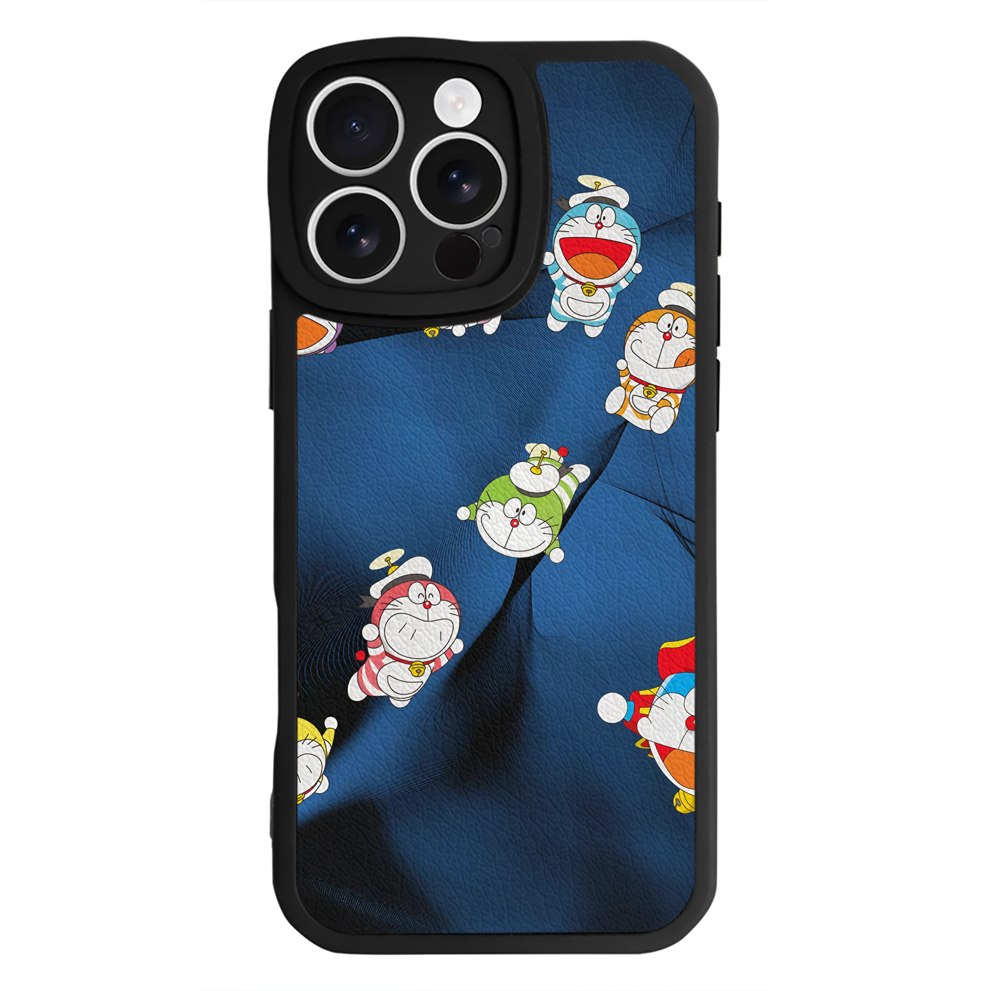 （画像用） ドラえもん Doraemon 【iPhone 16シリーズ対応】シリコンスマホケース（レザー調） 材質：シリコン